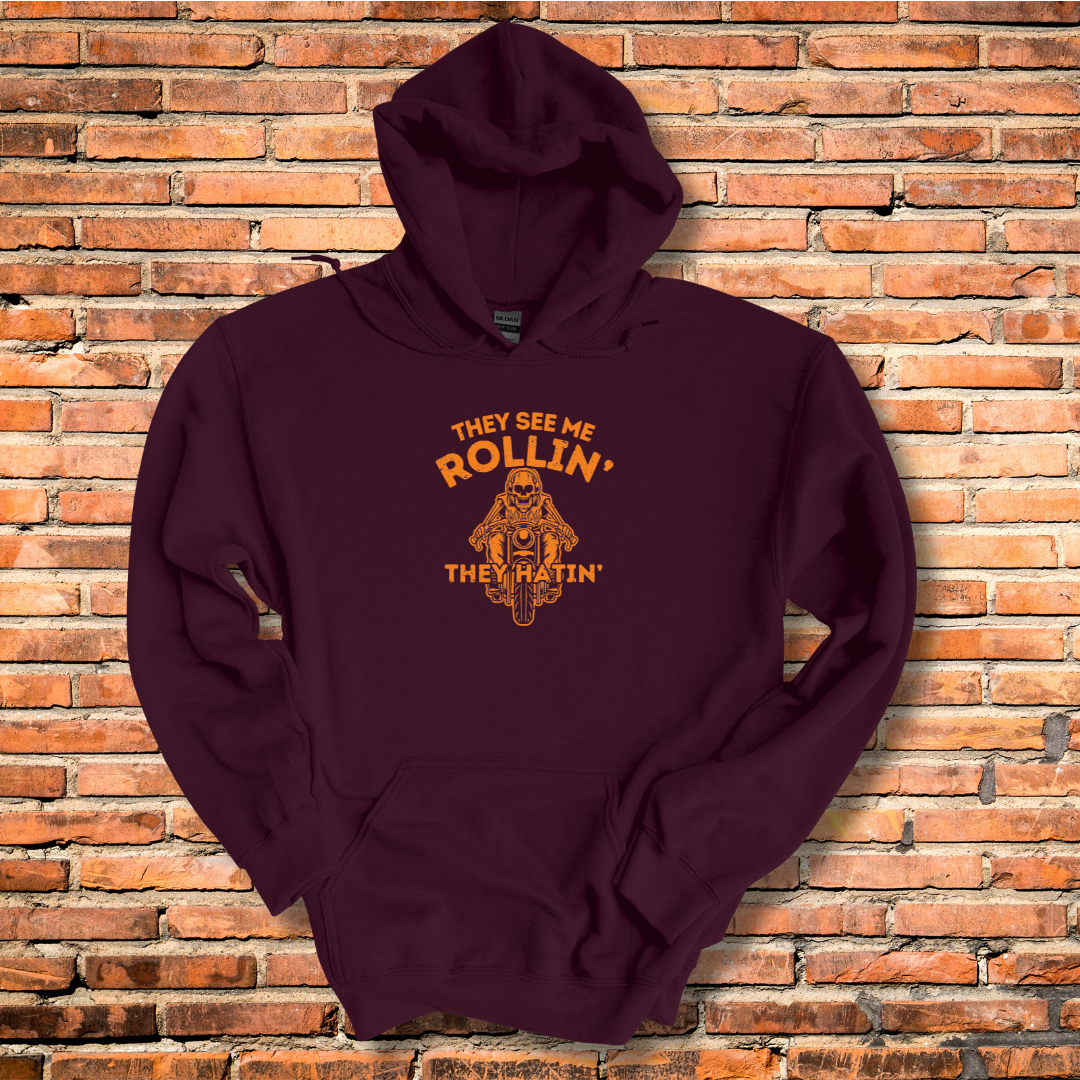 They See Me Rollin They Hatin Motorcycle Hoodie | Biker Gift