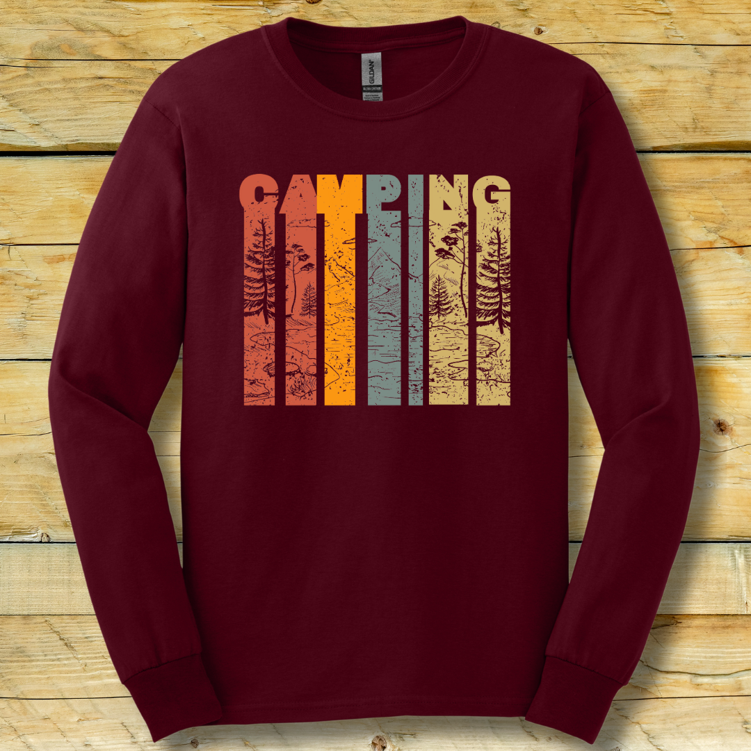 Camping Grunge Long Sleeve Tee | Camping Gift Ideas