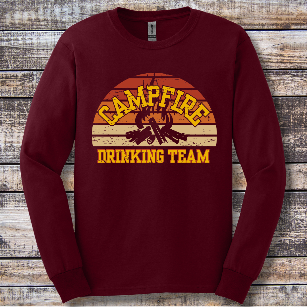 Campfire Drinking Team Long Sleeve Tee | Campfire Beers
