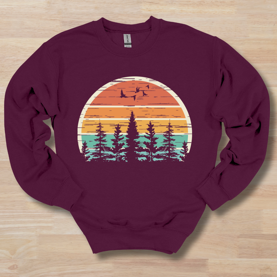 Nature Retro Vibe Sweatshirt | Camping Gift Ideas