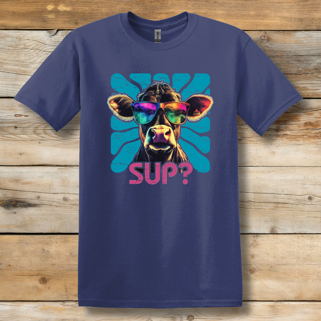 Cow Sup? T-Shirt | Farmer T-Shirts Funny