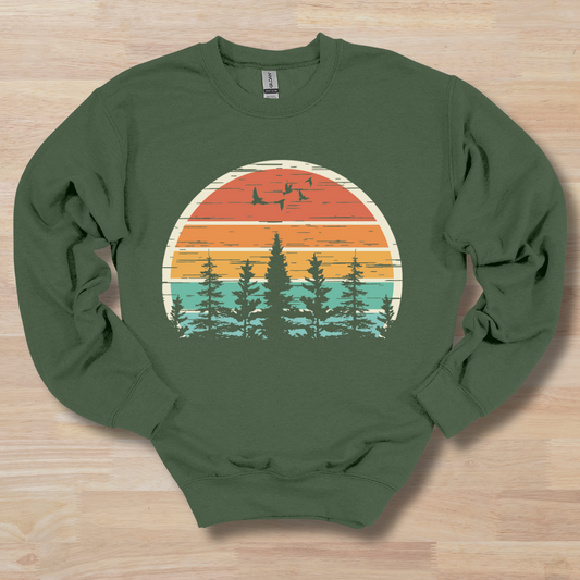 Nature Retro Vibe Sweatshirt | Camping Gift Ideas