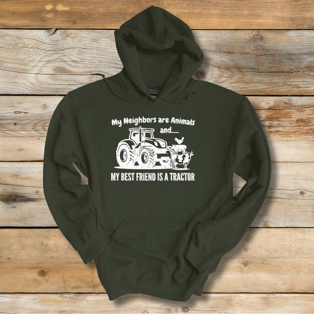My Neighbors Are Animals Long-Sleeve Hoodie | Gift Ideas for Farmers