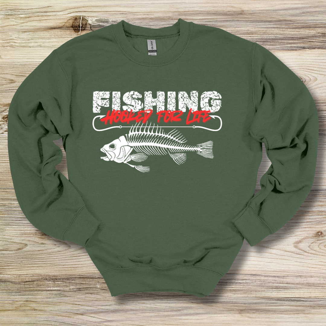 Fishing Hooked For Life Sweatshirt | Best Fishing Gifts