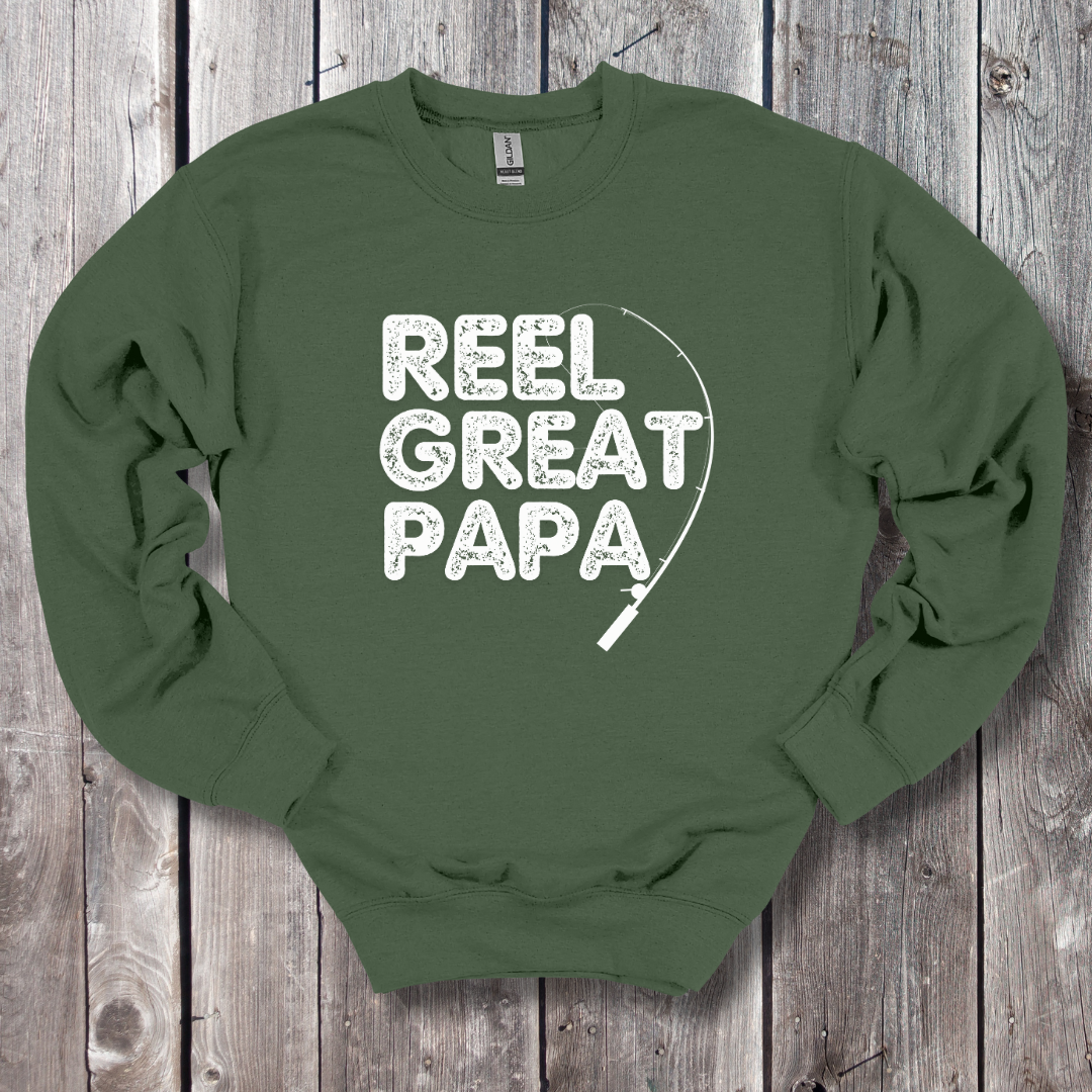 Reel Great Papa Fishing Sweatshirt
