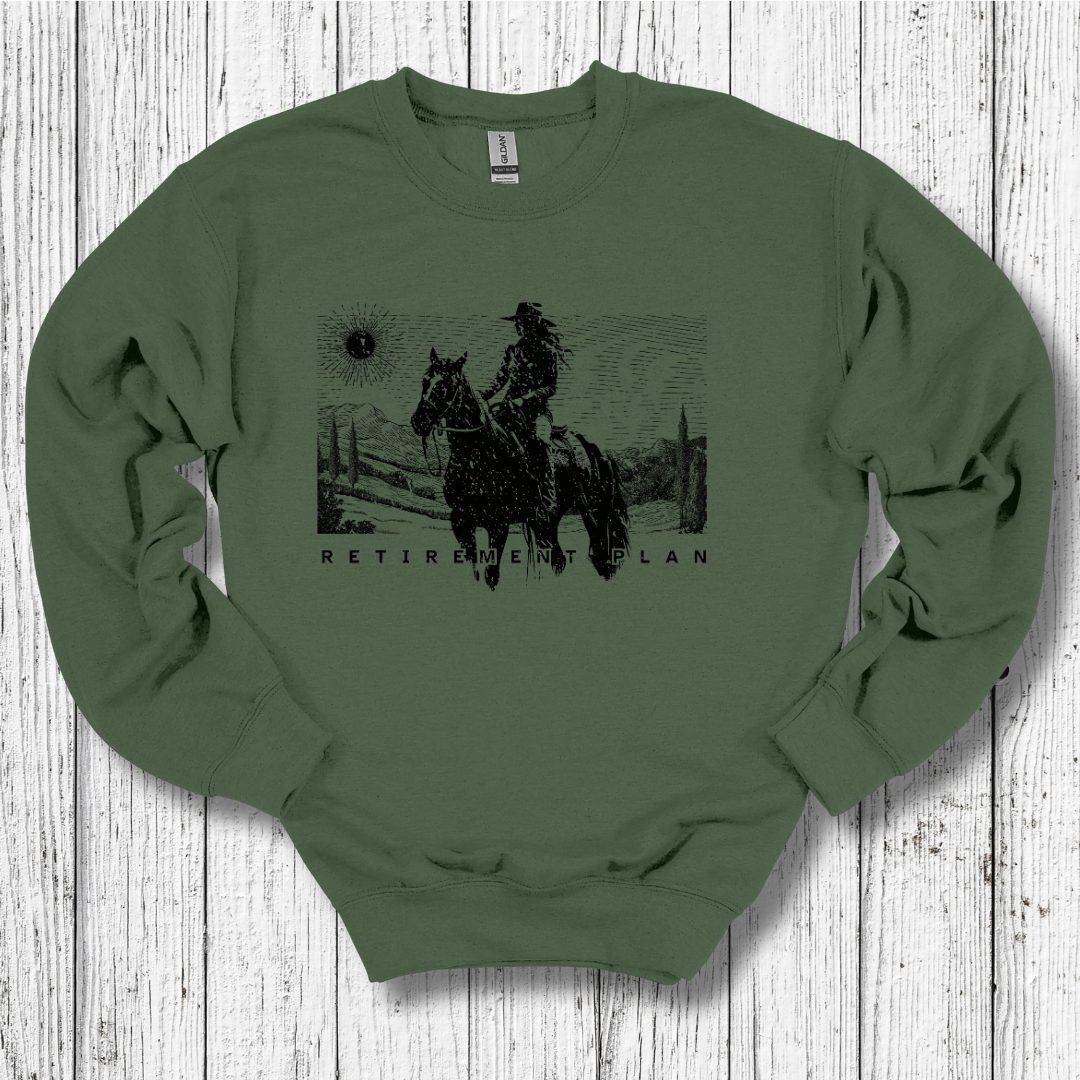 Horseback Retirement Plan Female Sweatshirt