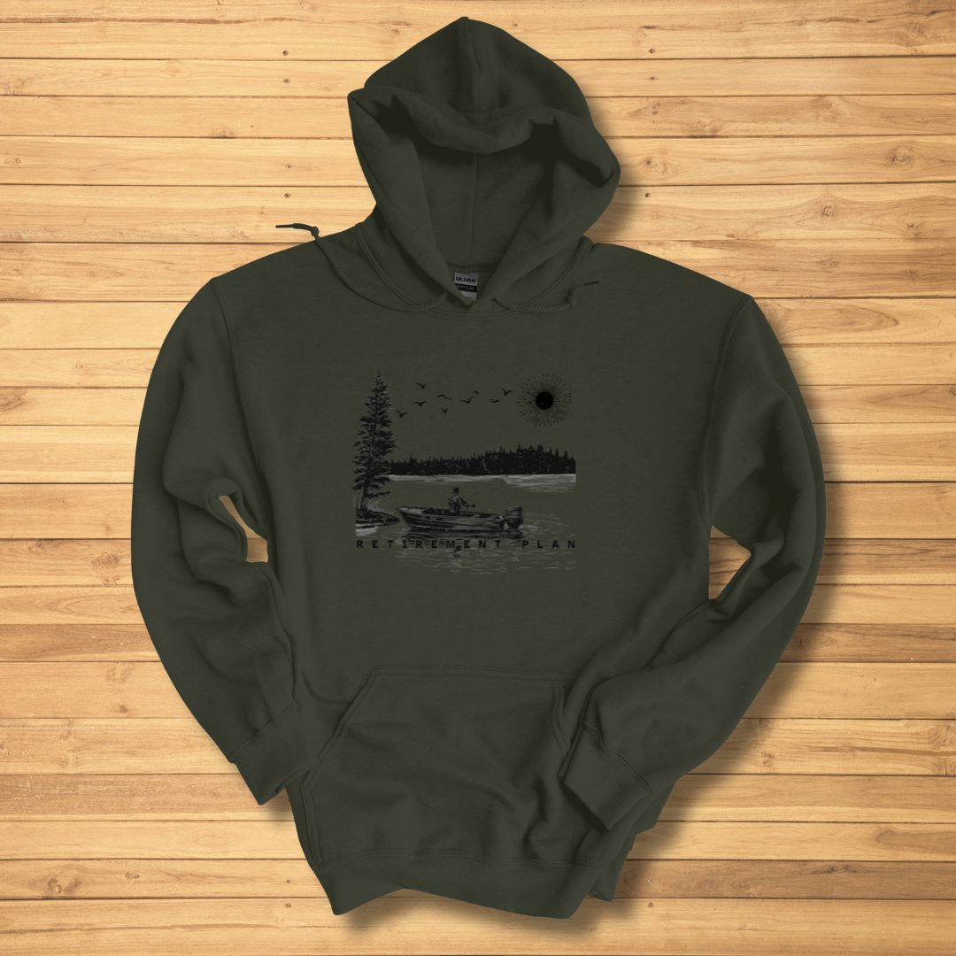 Fishing Retirement Plan Long-Sleeve Hoodie