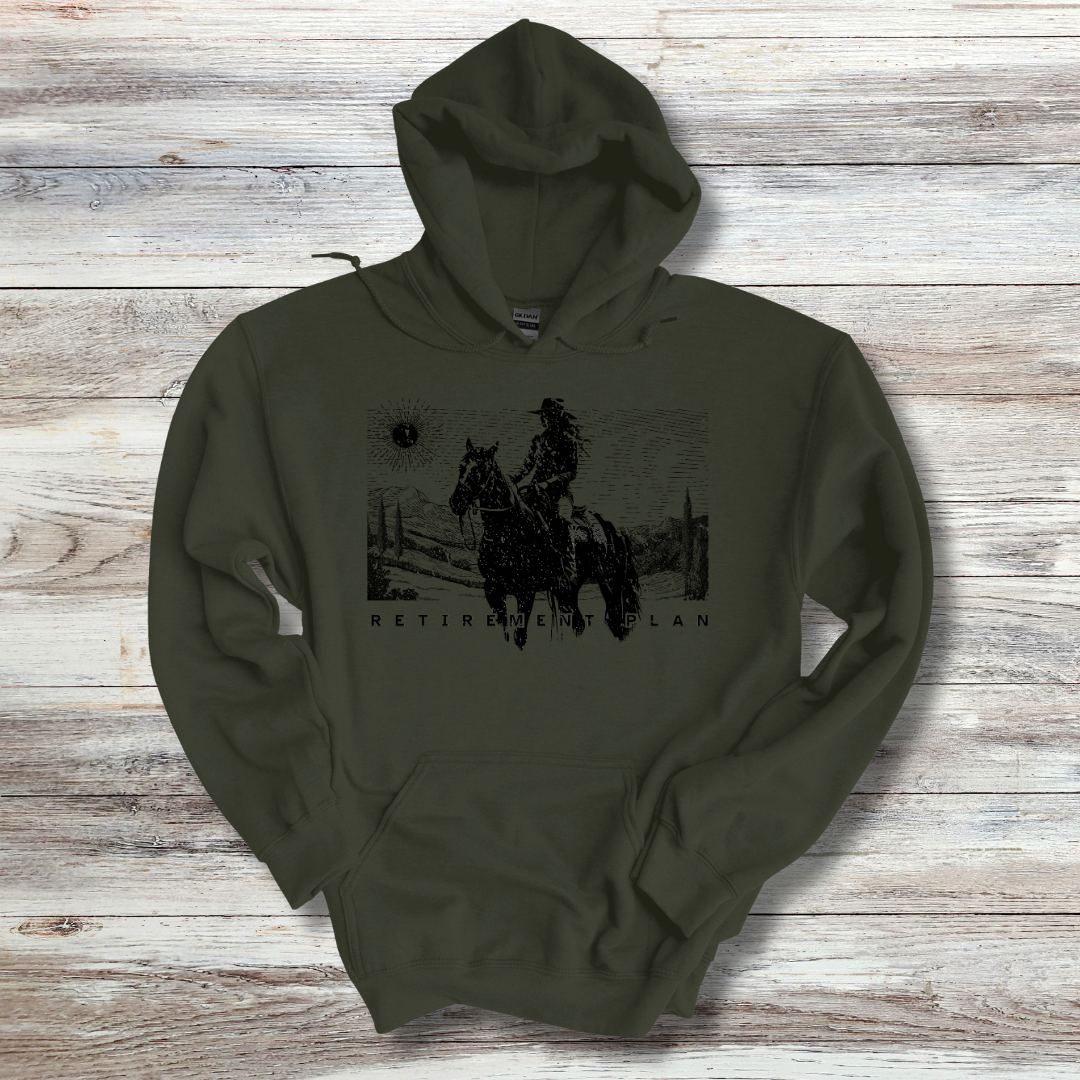 Horseback Retirement Plan Female Long-Sleeve Hoodie
