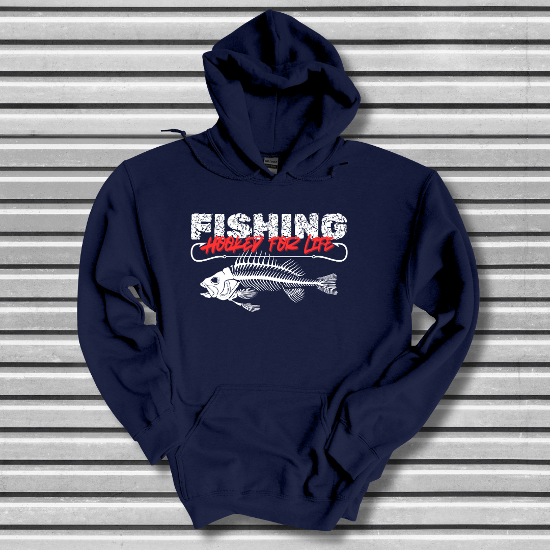 Fishing Hooked For Life Long-Sleeve Hoodie | Best Fishing Gifts