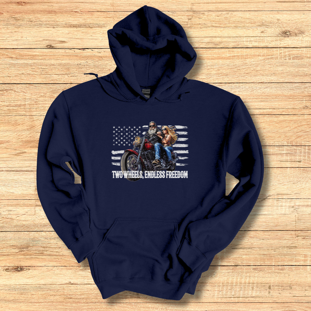 Two Wheels, Endless Freedom Long-Sleeve Hoodie