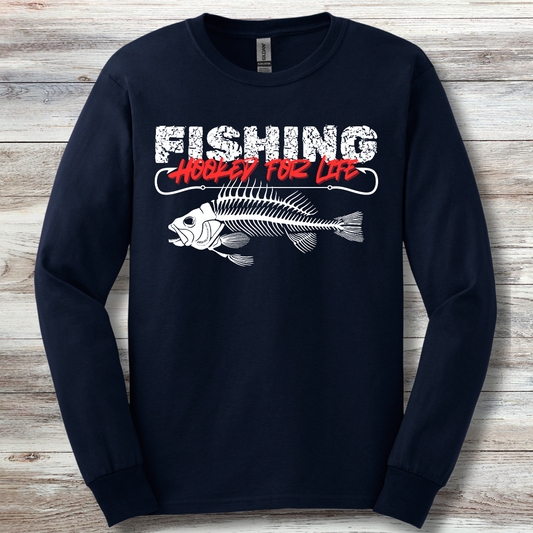 Fishing Hooked For Life Long Sleeve Tee | Best Fishing Gifts