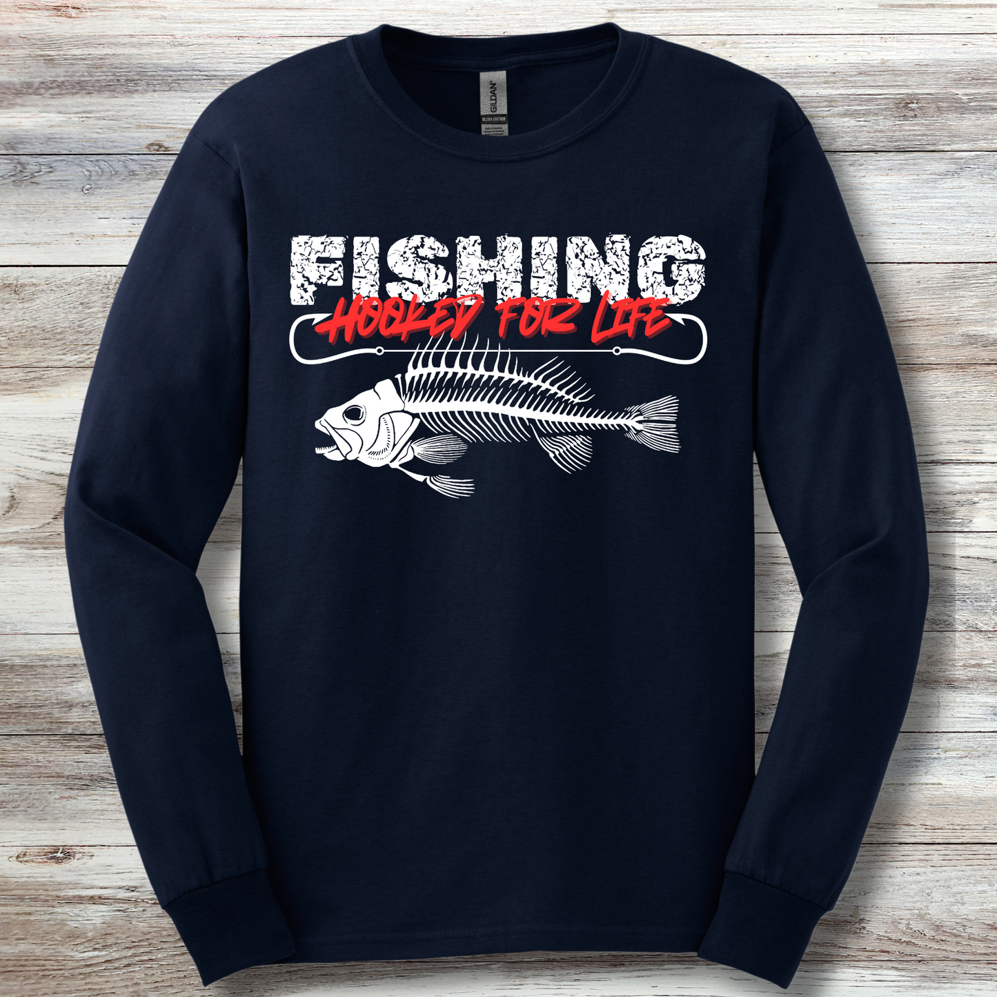 Fishing Hooked For Life Long Sleeve Tee | Best Fishing Gifts