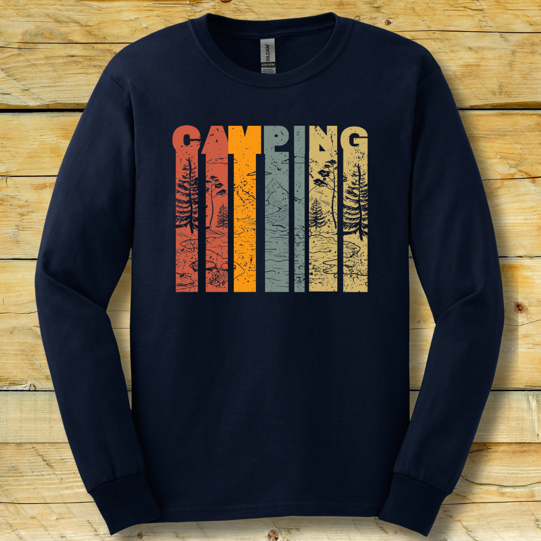 Camping Grunge Long Sleeve Tee | Camping Gift Ideas