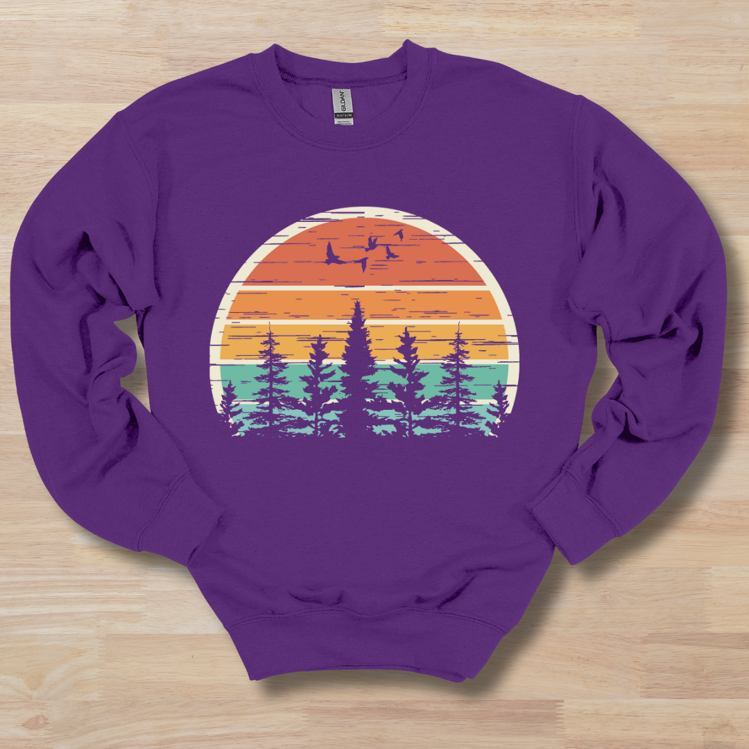 Nature Retro Vibe Sweatshirt | Camping Gift Ideas