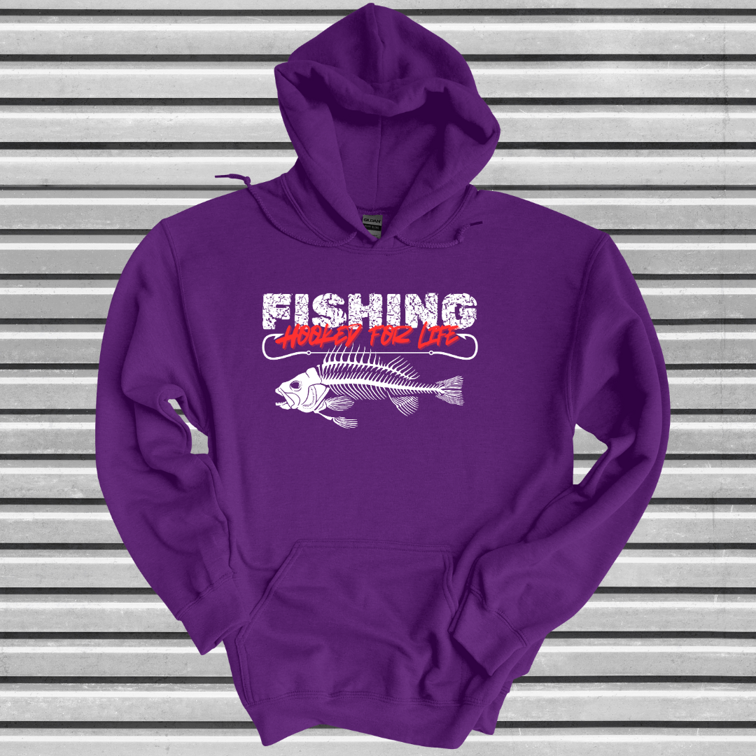 Fishing Hooked For Life Long-Sleeve Hoodie | Best Fishing Gifts