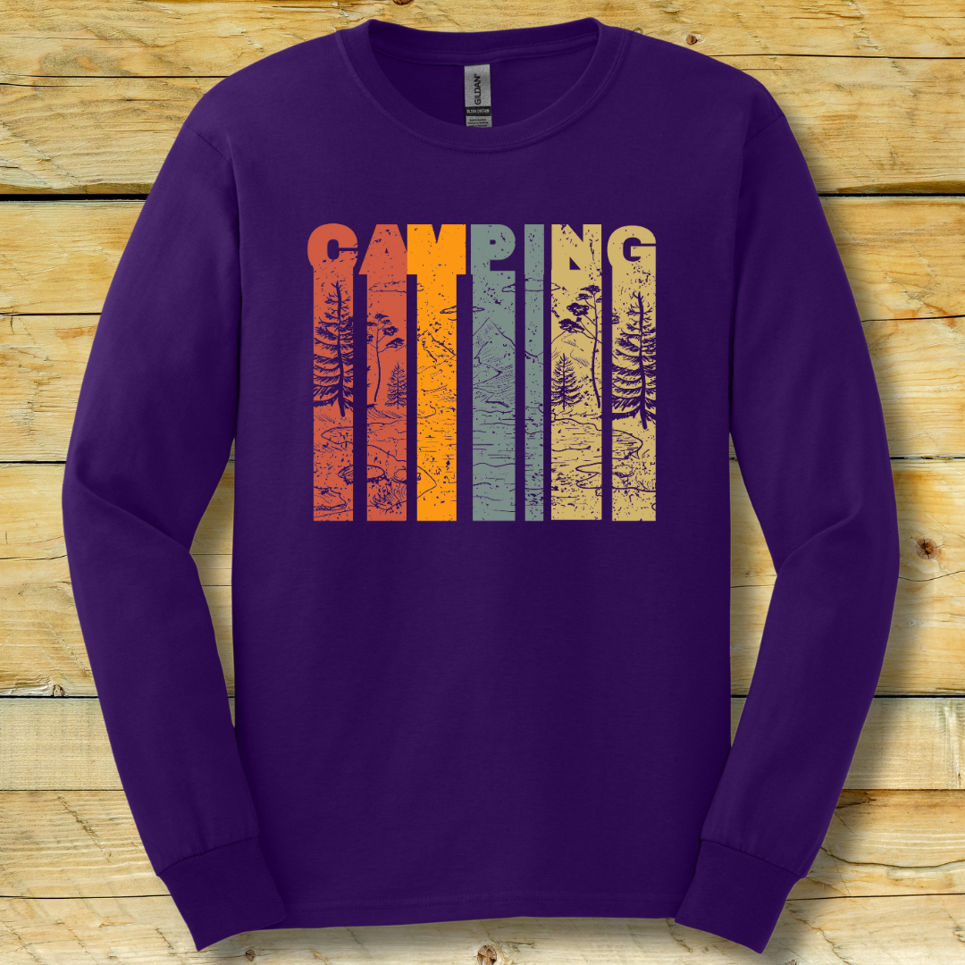Camping Grunge Long Sleeve Tee | Camping Gift Ideas