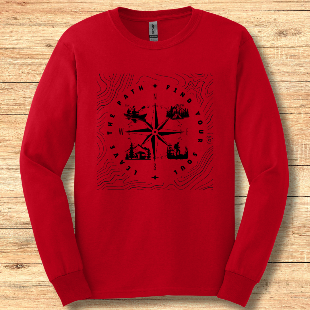 Leave The Path Find Your Soul Long Sleeve Tee | Camping Gift Ideas