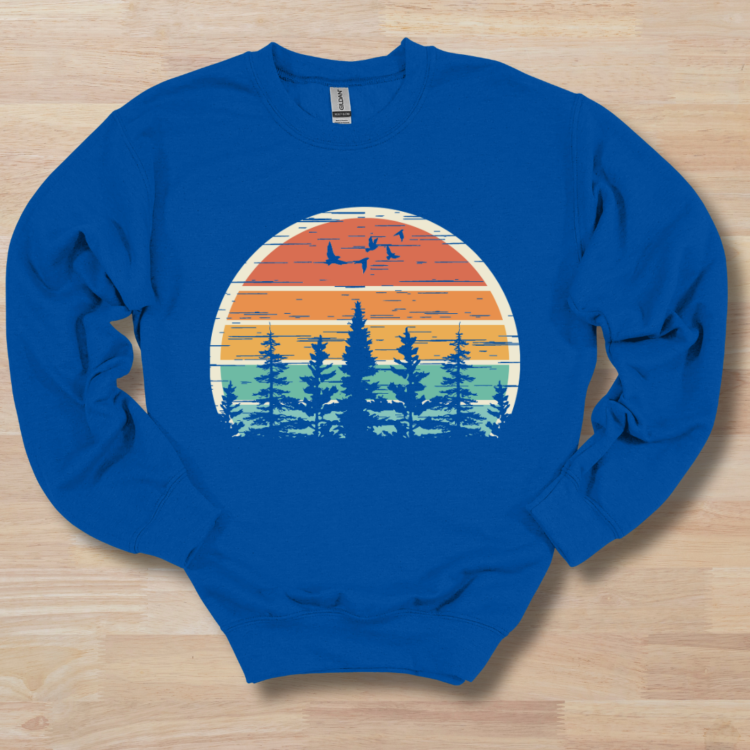 Nature Retro Vibe Sweatshirt | Camping Gift Ideas