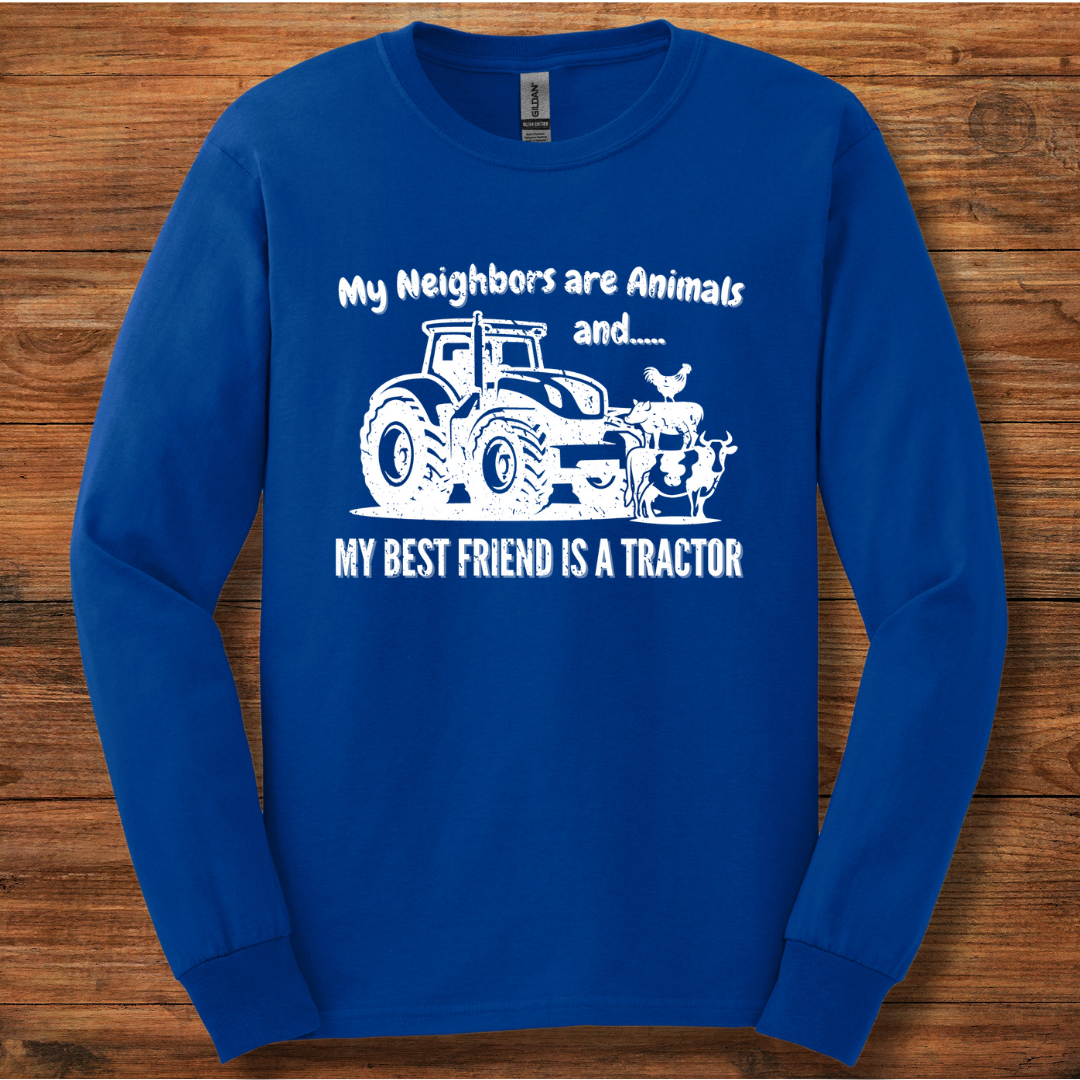 My Neighbors Are Animals Long Sleeve Tee | Farmer Gift