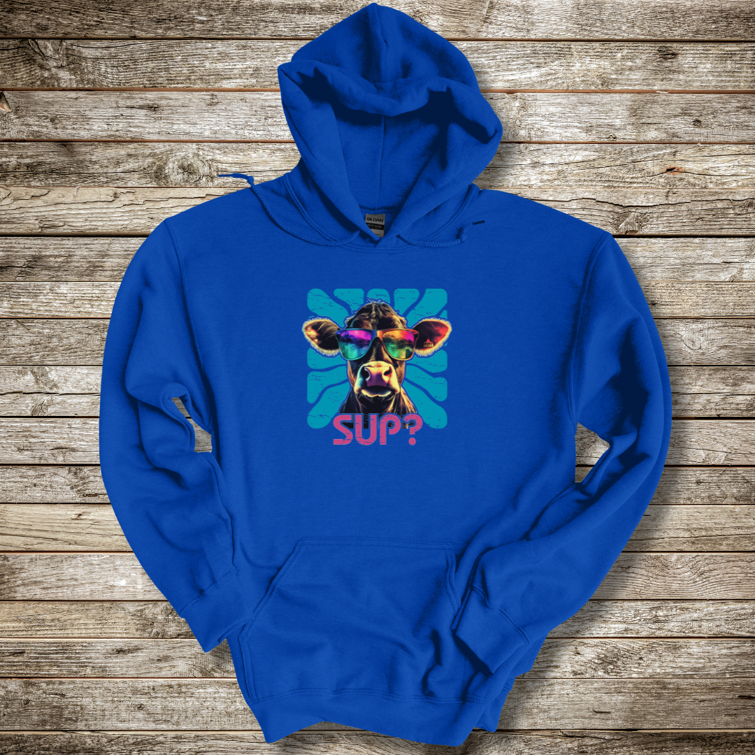 Cow Sup? Long-Sleeve Hoodie | Gift Ideas for Farmers
