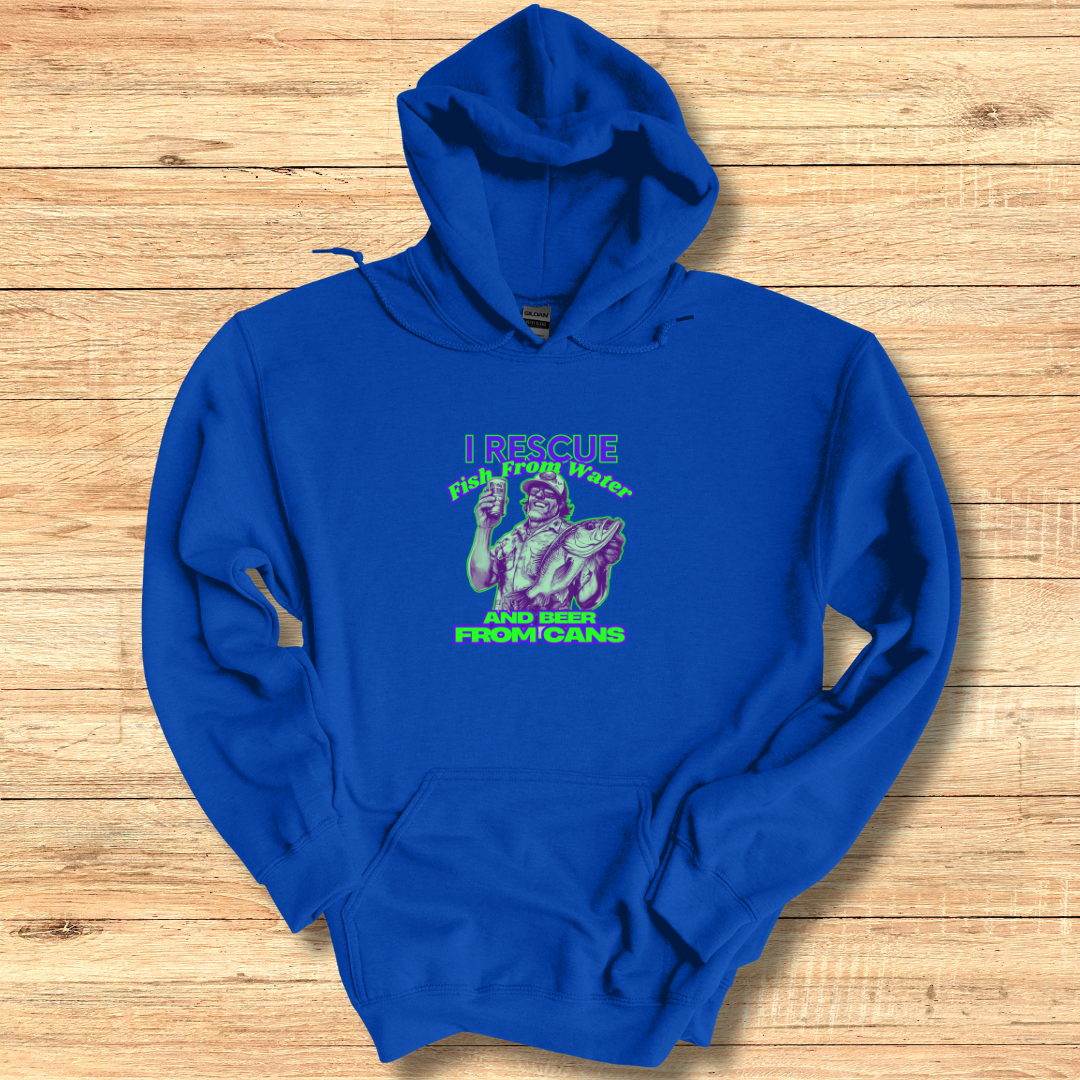 I Rescue Fish From Water Long-Sleeve Hoodie | Funny Fishing Shirts