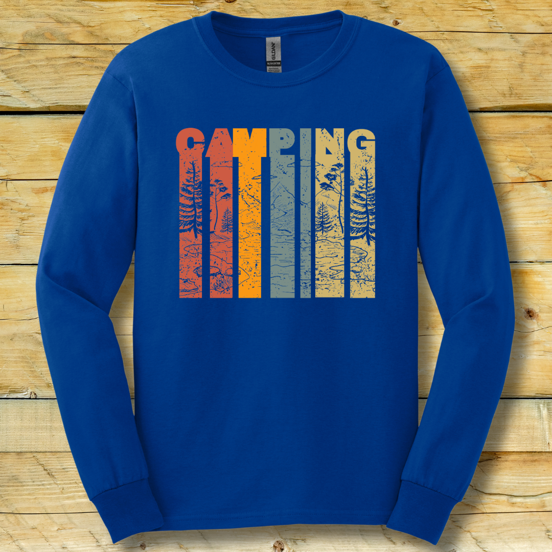 Camping Grunge Long Sleeve Tee | Camping Gift Ideas