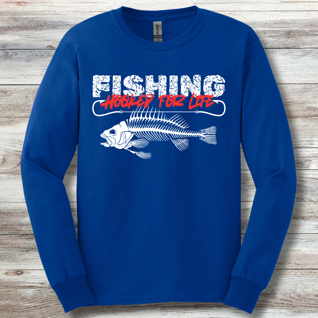 Fishing Hooked For Life Long Sleeve Tee | Best Fishing Gifts