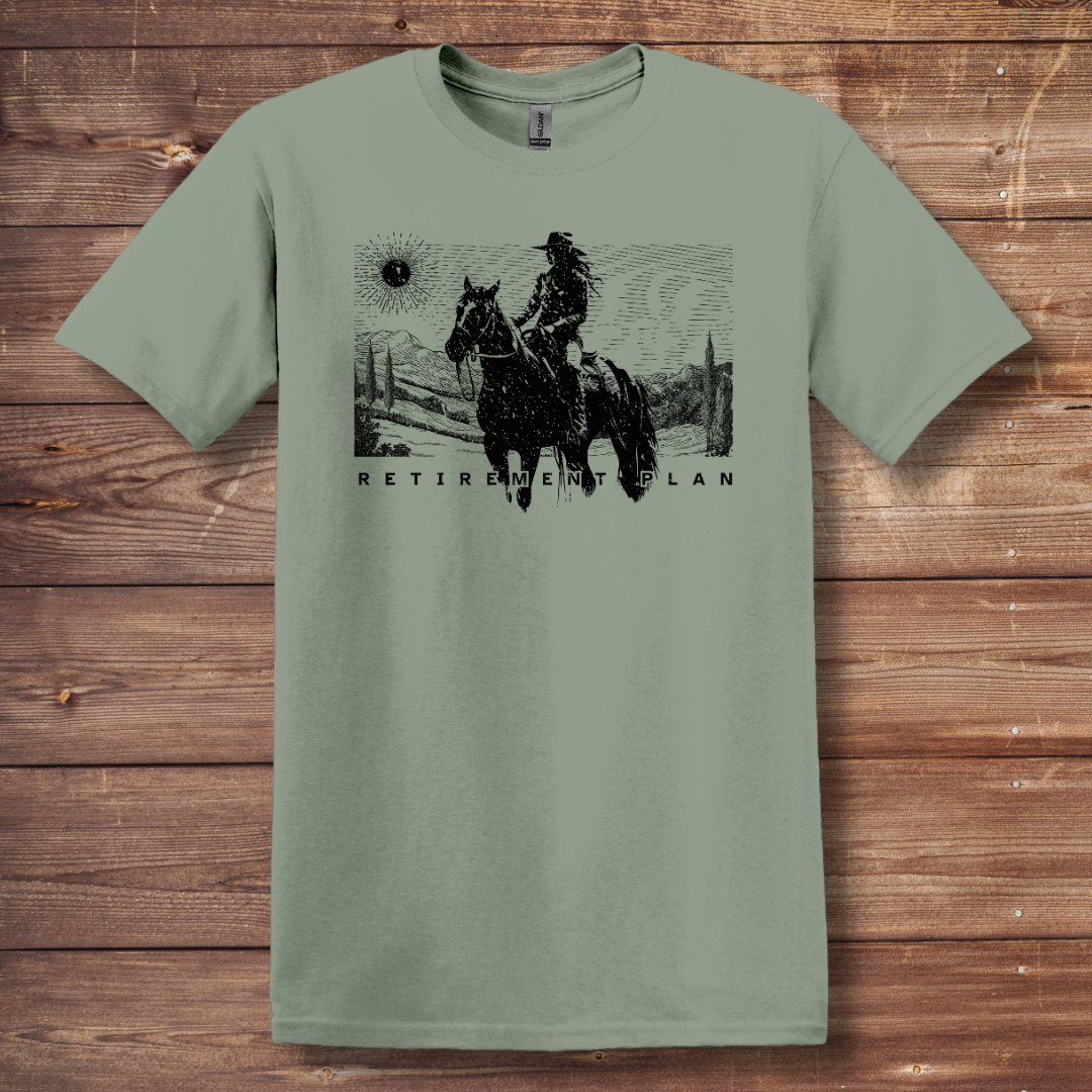Horseback Retirement Plan Female T-Shirt | Retirement Gift