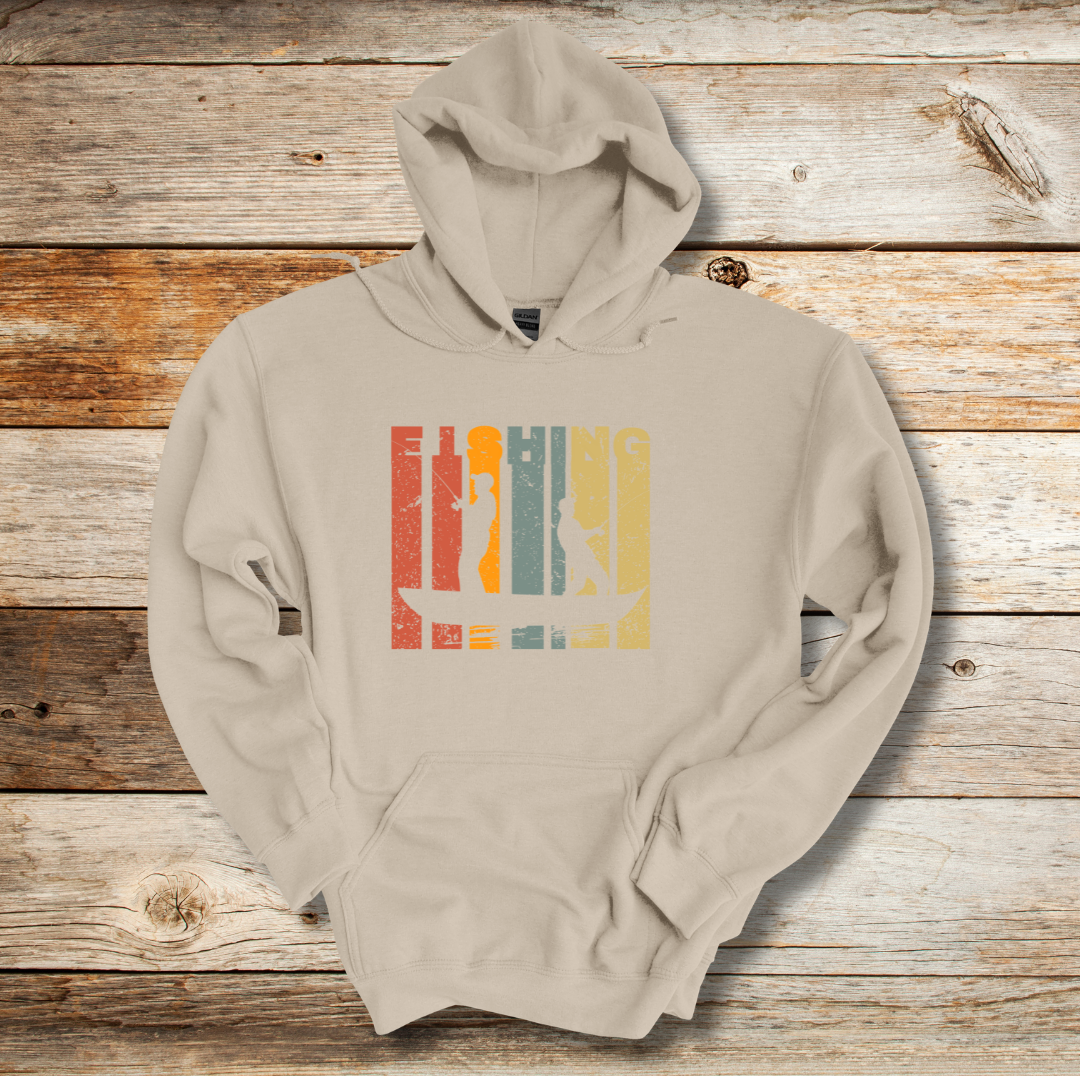 Fishing Grunge Long-Sleeve Hoodie