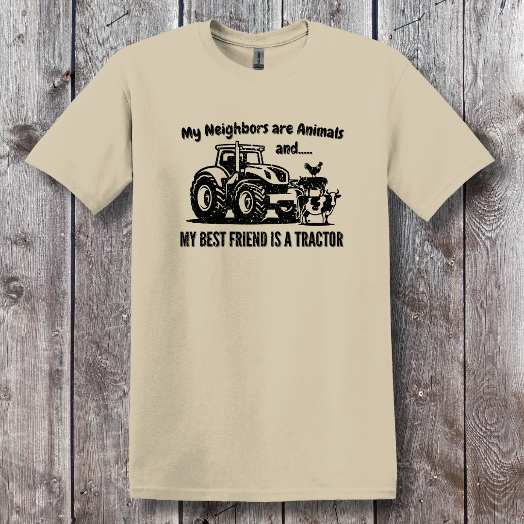 My Neighbors Are Animals T-Shirt | Farmer T-Shirts Funny