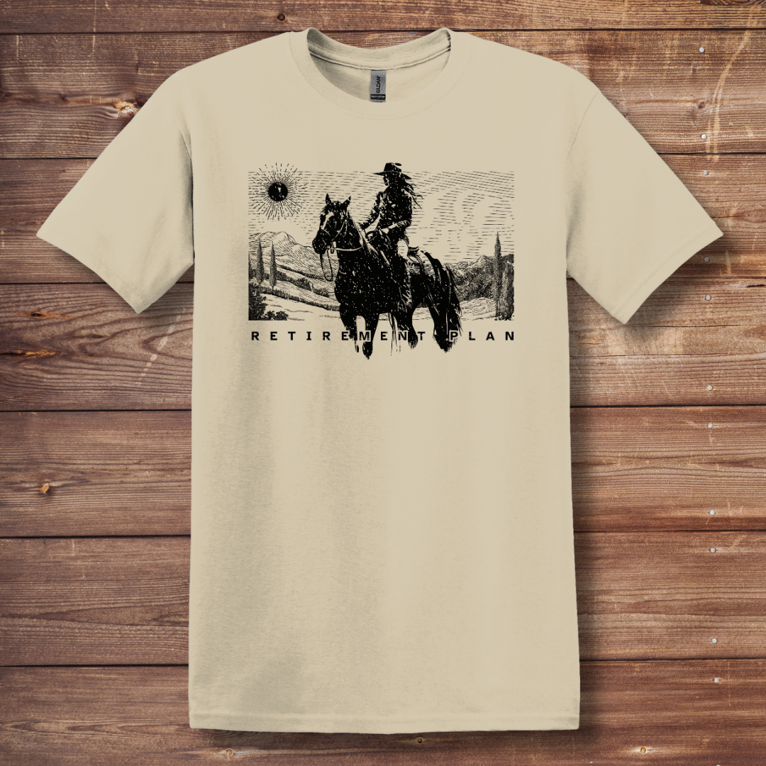 Horseback Retirement Plan Female T-Shirt | Retirement Gift