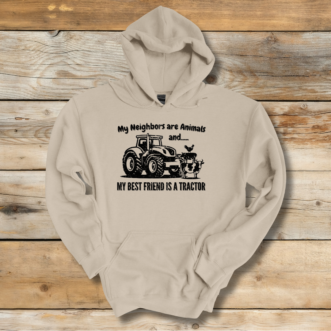 My Neighbors Are Animals Long-Sleeve Hoodie | Gift Ideas for Farmers