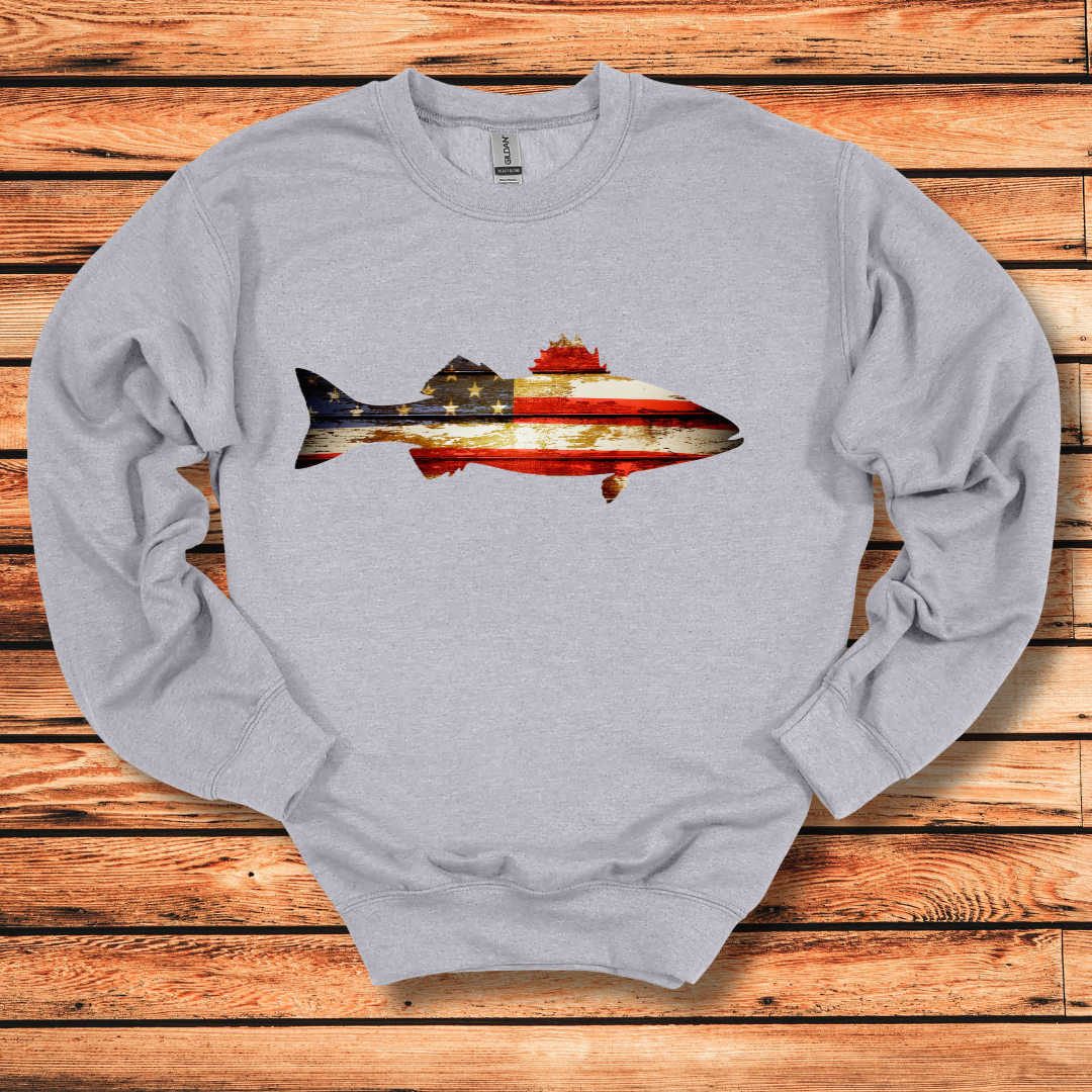 Distressed Bass Flag Sweatshirt