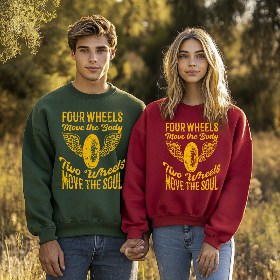 Two Wheels Move the Soul Sweatshirt | Biker Gift