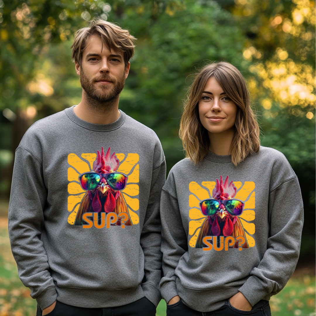 Rooster Sup? Sweatshirt | Farmer Gift