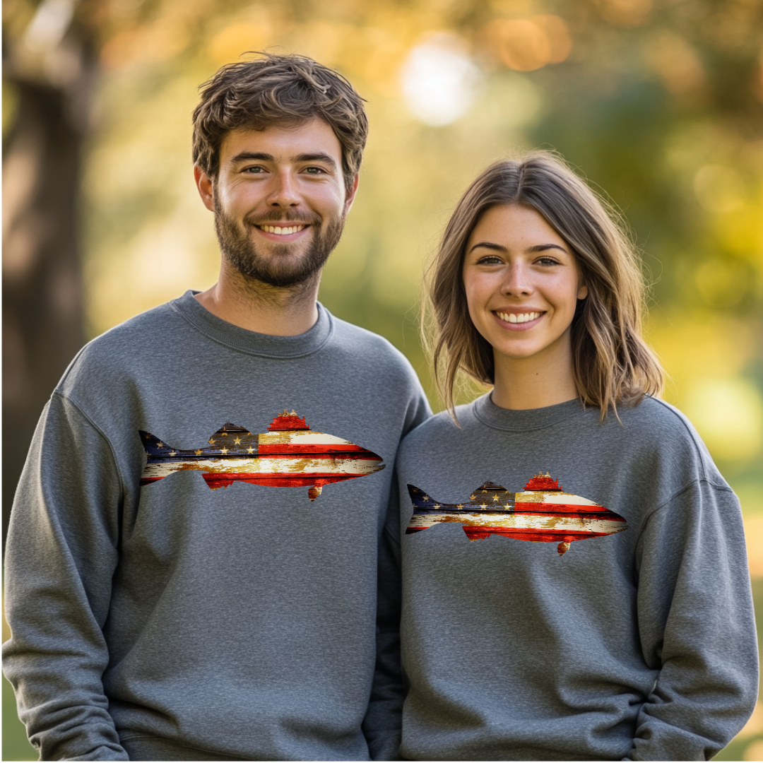 Distressed Bass Flag Sweatshirt
