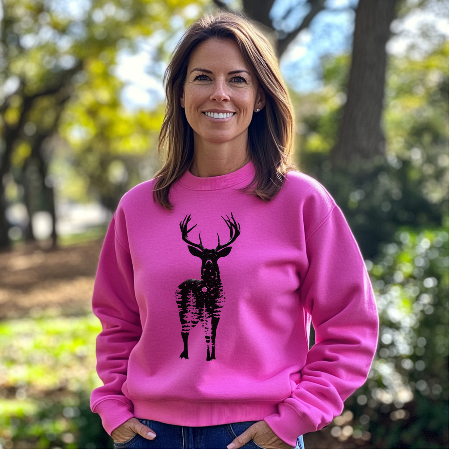Starry Night Deer Sweatshirt | Hunting Sweatshirts