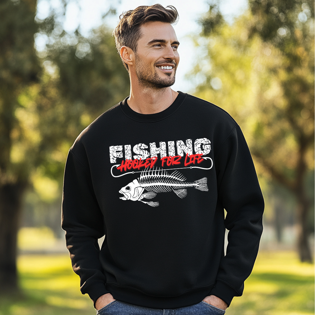 Fishing Hooked For Life Sweatshirt | Best Fishing Gifts