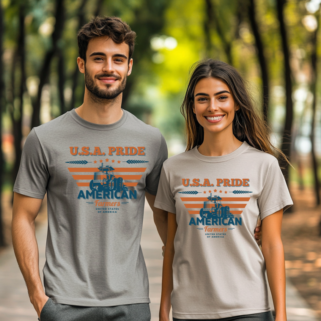 USA Pride American Farmers T-Shirt | Farmer Gift