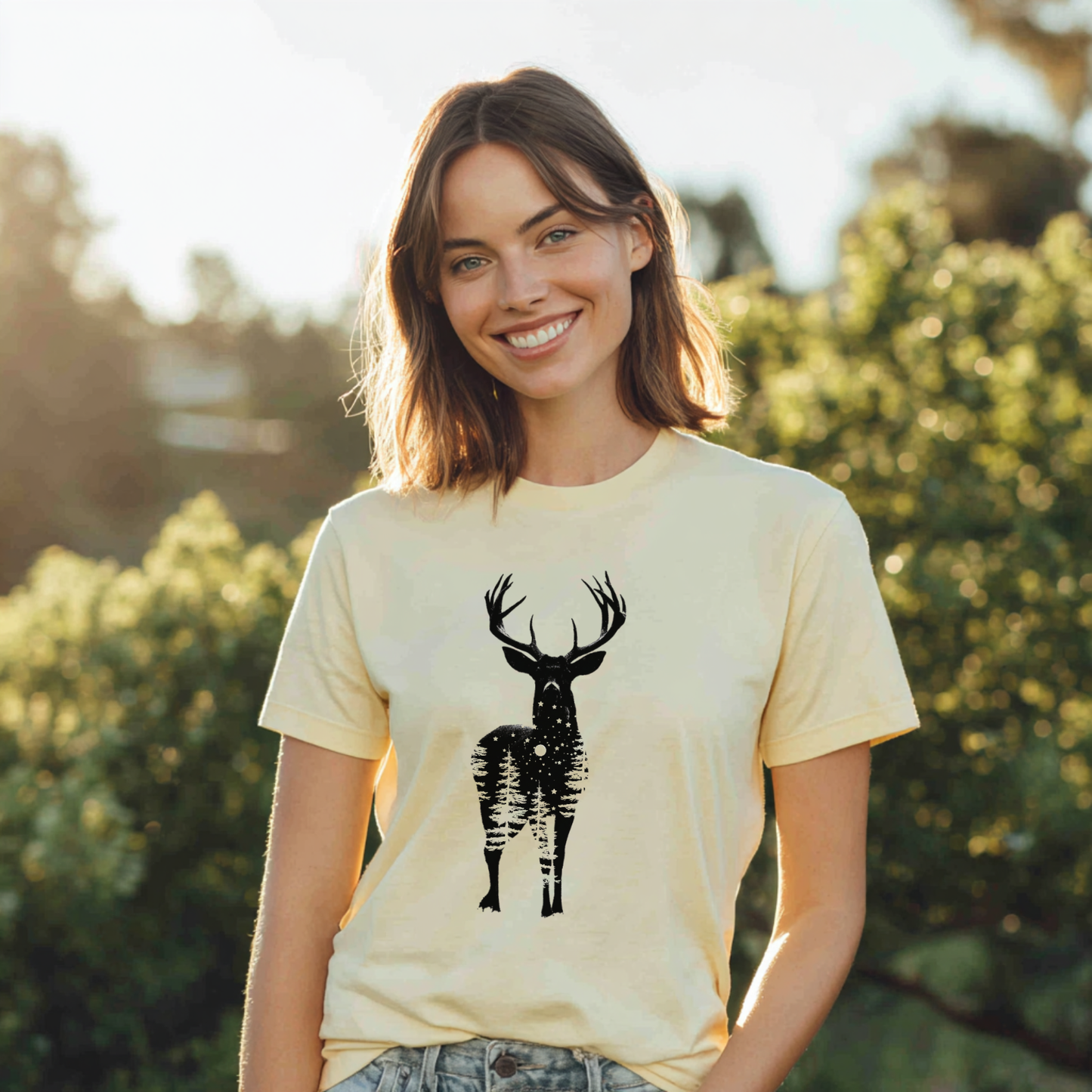 Starry Night Deer T-Shirt | Hunting Shirts