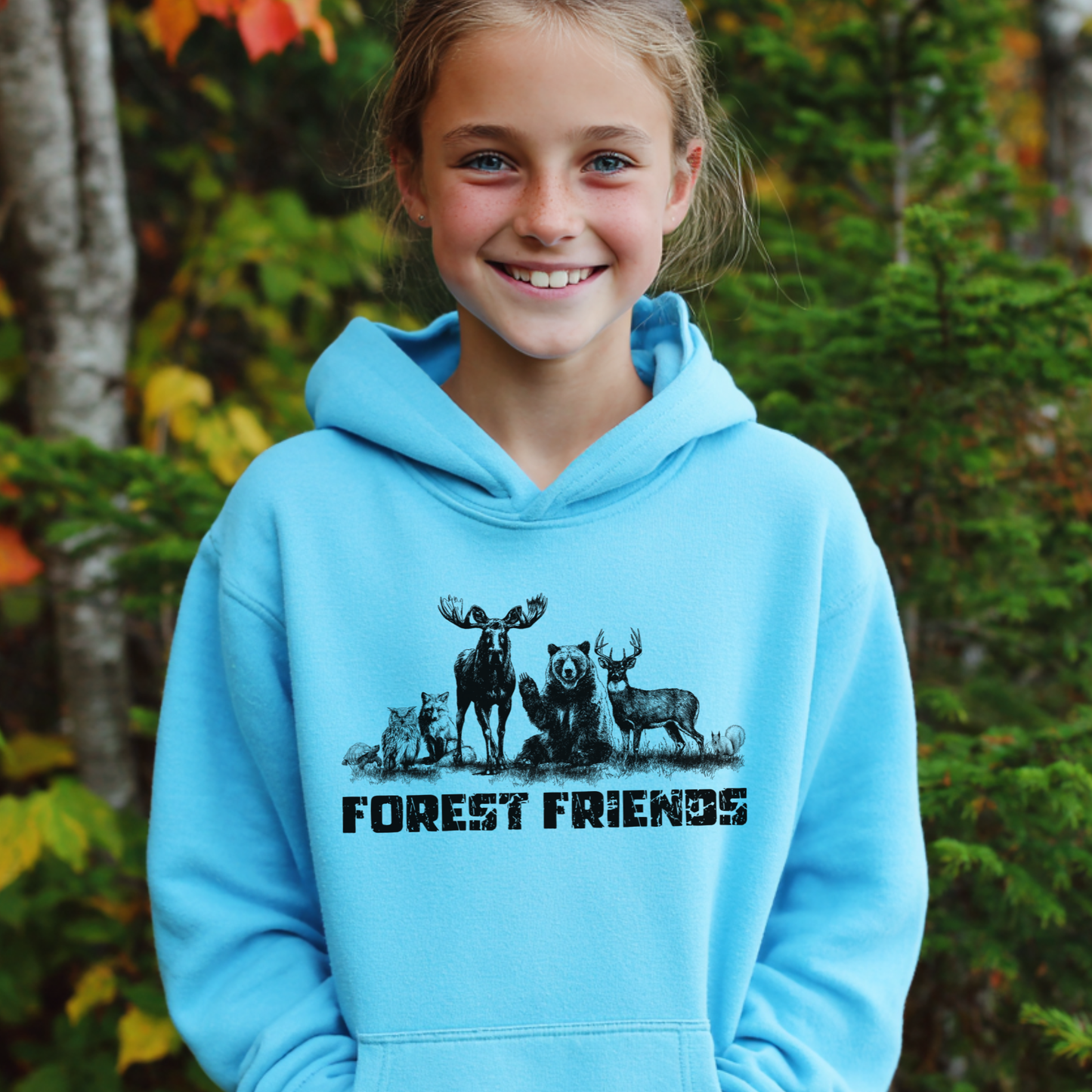 Forest Friends Youth Hoodie | Animal Shirt